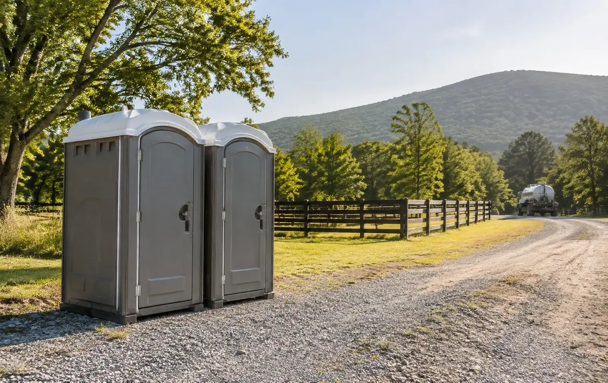 Portable toilets in rural North Alabama