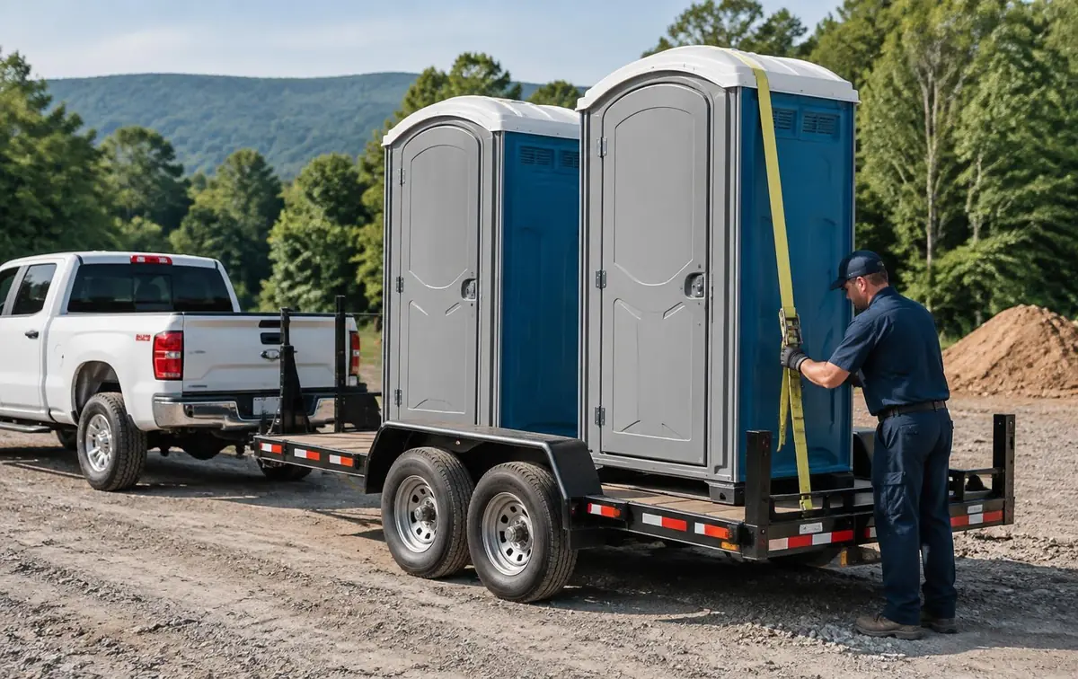 Portable toilet delivery in North Alabama