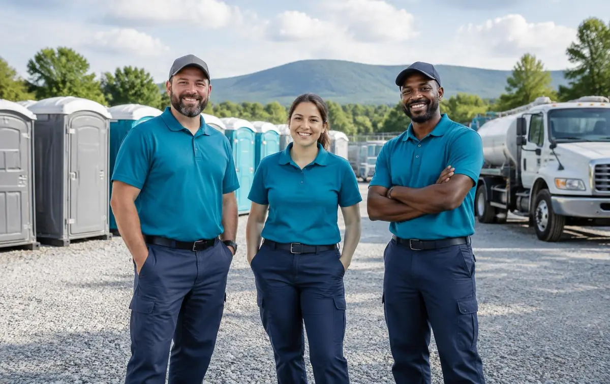 Merrimack Portable Toilets team with clean portable toilets in Huntsville, Alabama